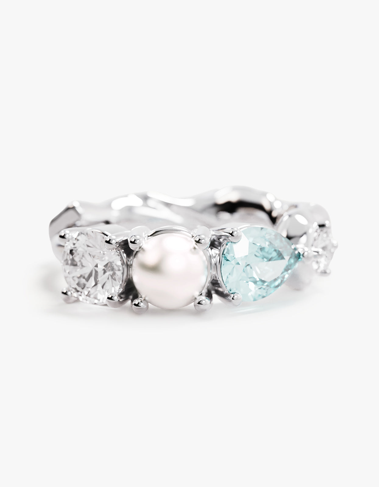 Breathe In Stillness Hoops - Sterling Silver