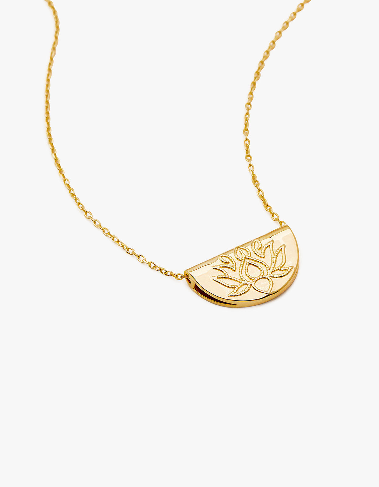 Lotus Short Necklace - 18K Gold Vermeil