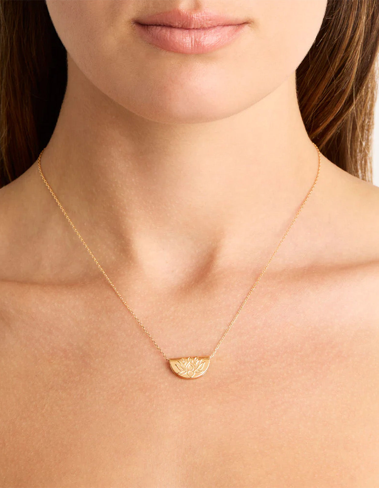Lotus Short Necklace - 18K Gold Vermeil