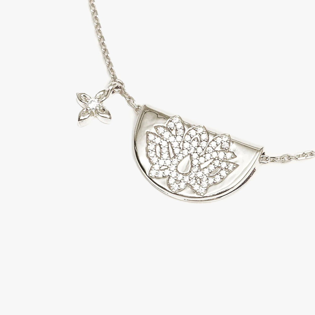 Superette | Live In Light Lotus Necklace - Sterling Silver