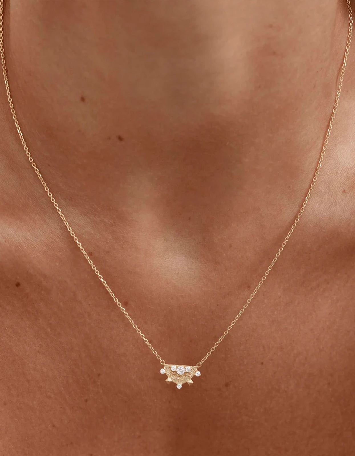 Lotus Rain Necklace - 18K Gold Vermeil