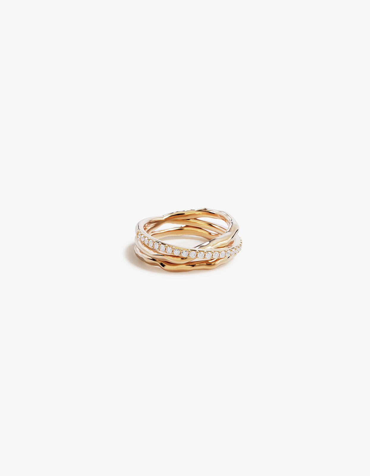 Entwined Hearts Statement Ring - 18K Gold Vermeil