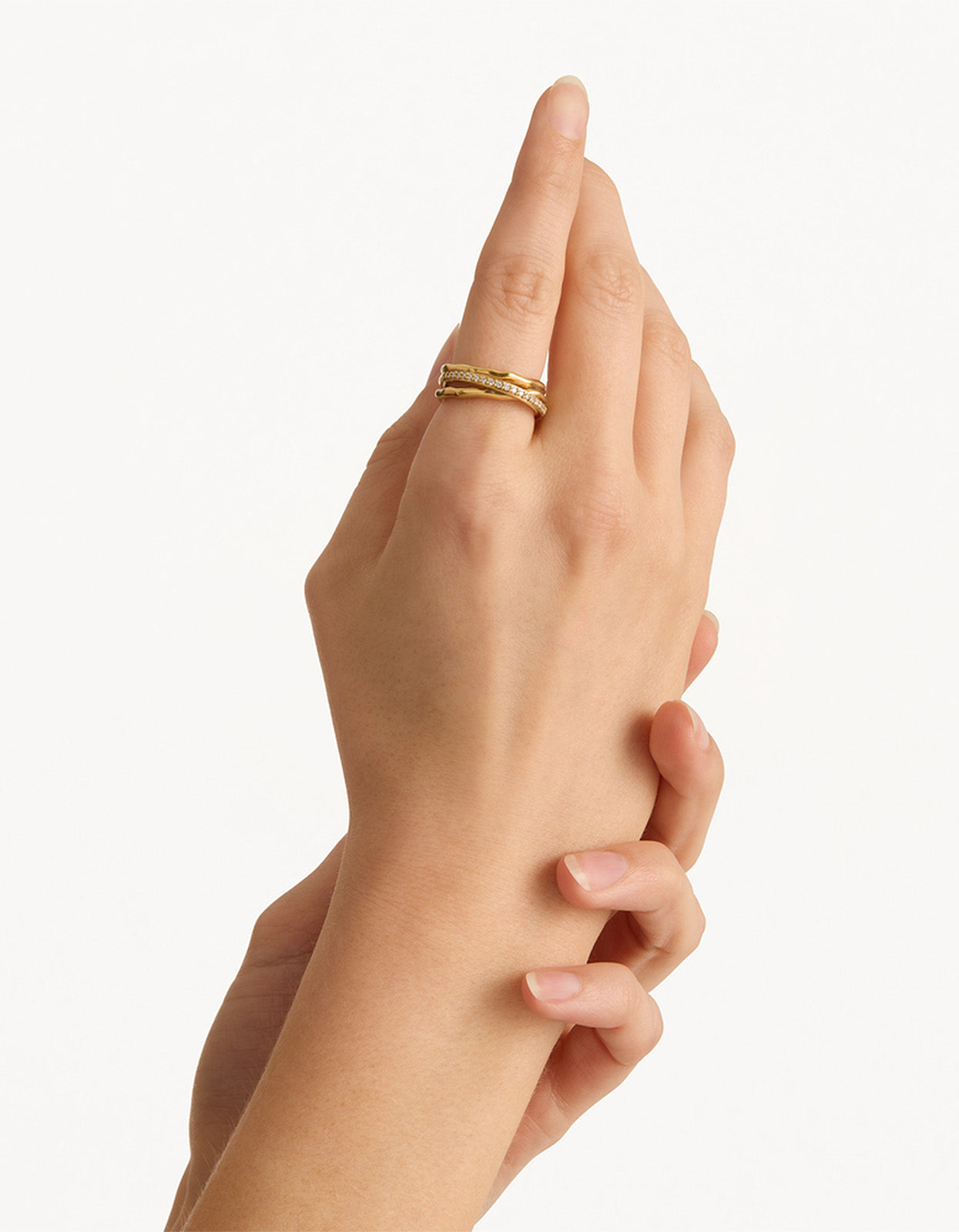 Entwined Hearts Statement Ring - 18K Gold Vermeil