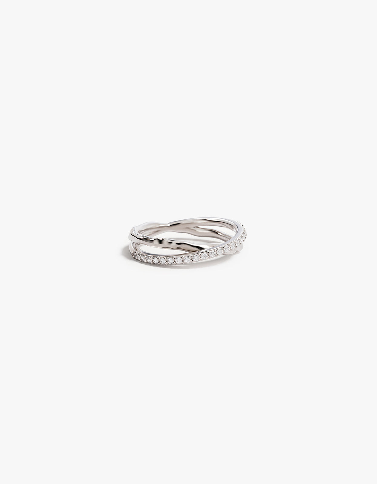 Entwined Hearts Ring - Sterling Silver