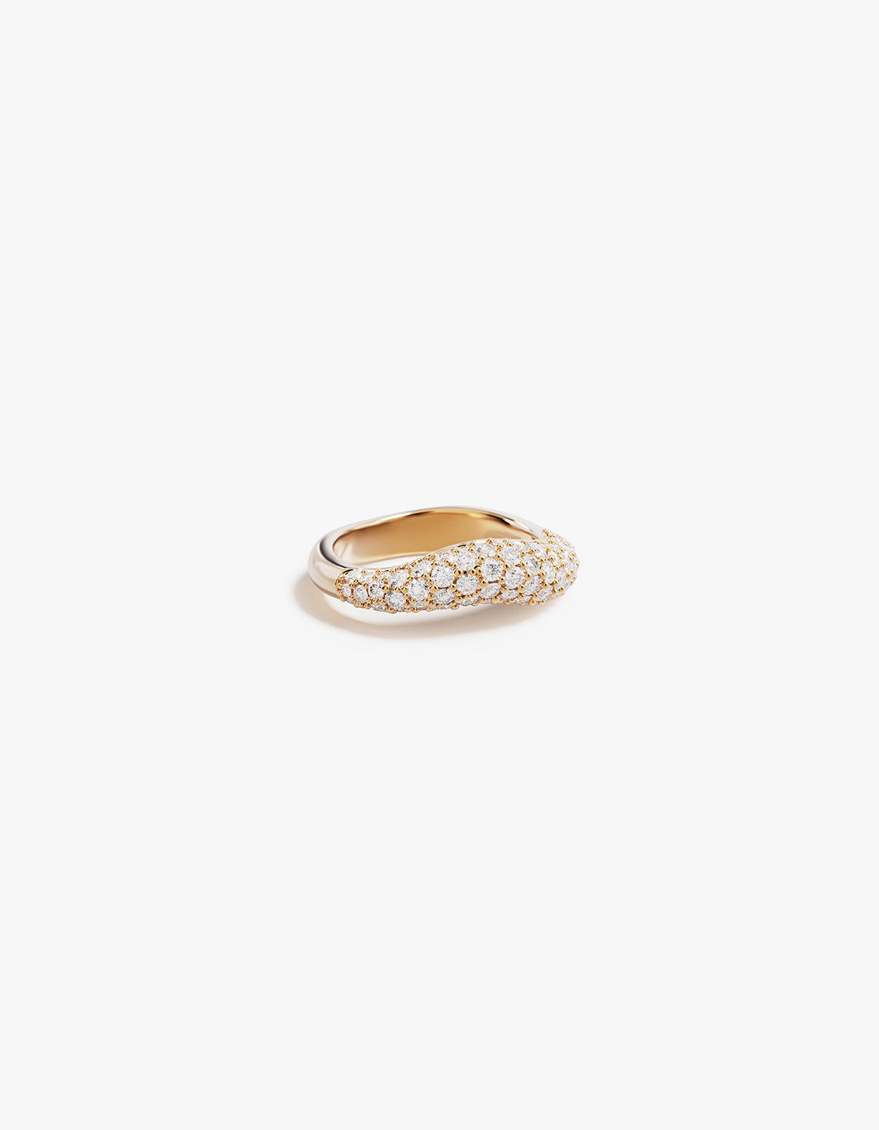 Crystal Wave Ring - 18K Gold Vermeil