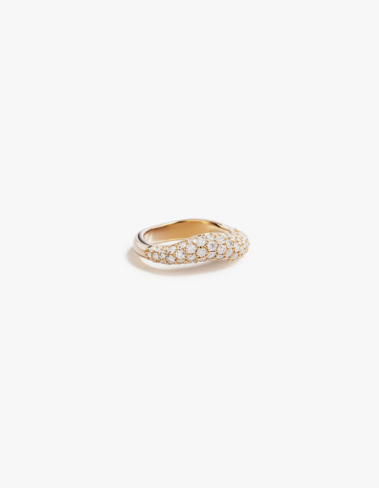 Crystal Wave Ring - 18K Gold Vermeil