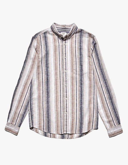 Lassen Linen Shirt - Blue/Natural