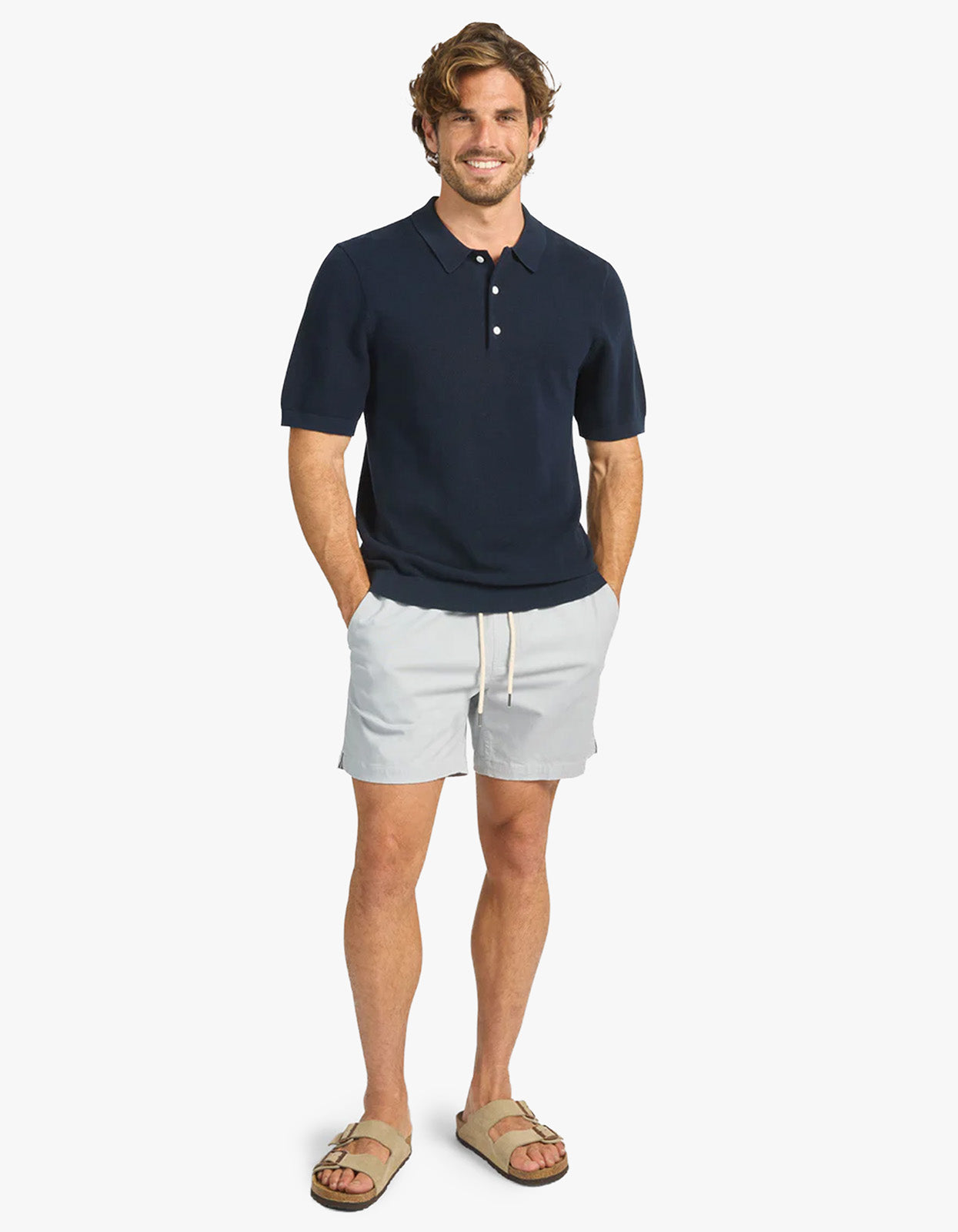 Riley Knit Polo - Navy