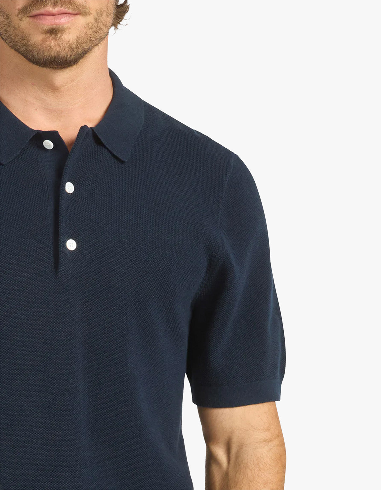 Riley Knit Polo - Navy