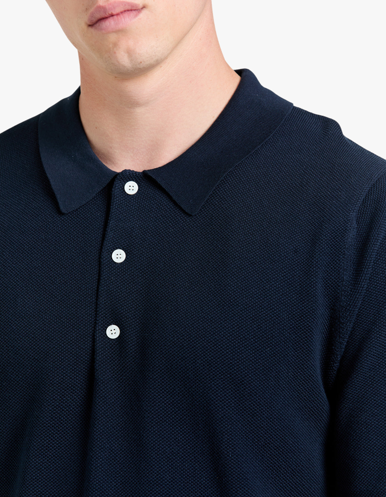 Riley Knit Polo - Navy