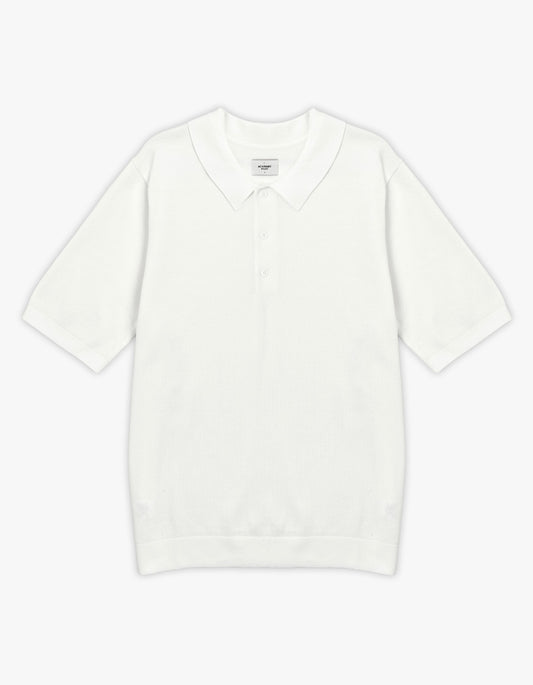 Riley Knit Polo - Off White