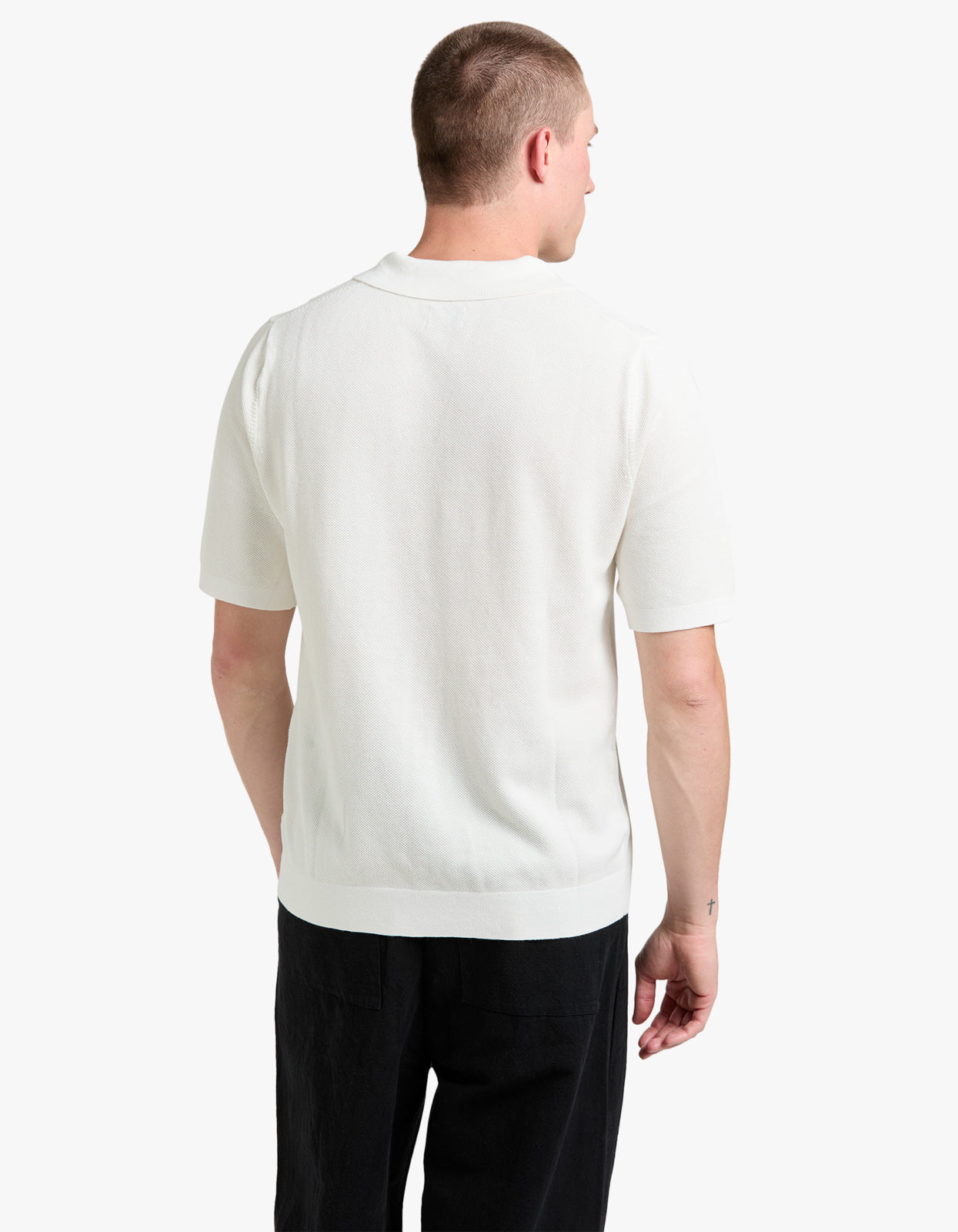 Riley Knit Polo - Off White