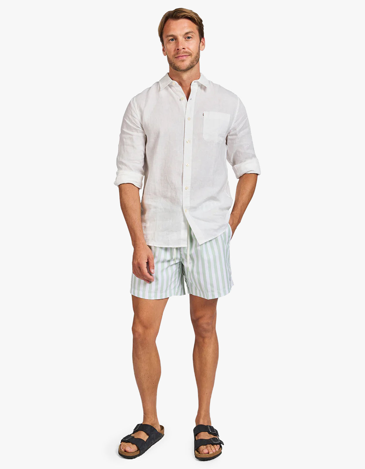 Teamster Stripe Boardy - Mist Green