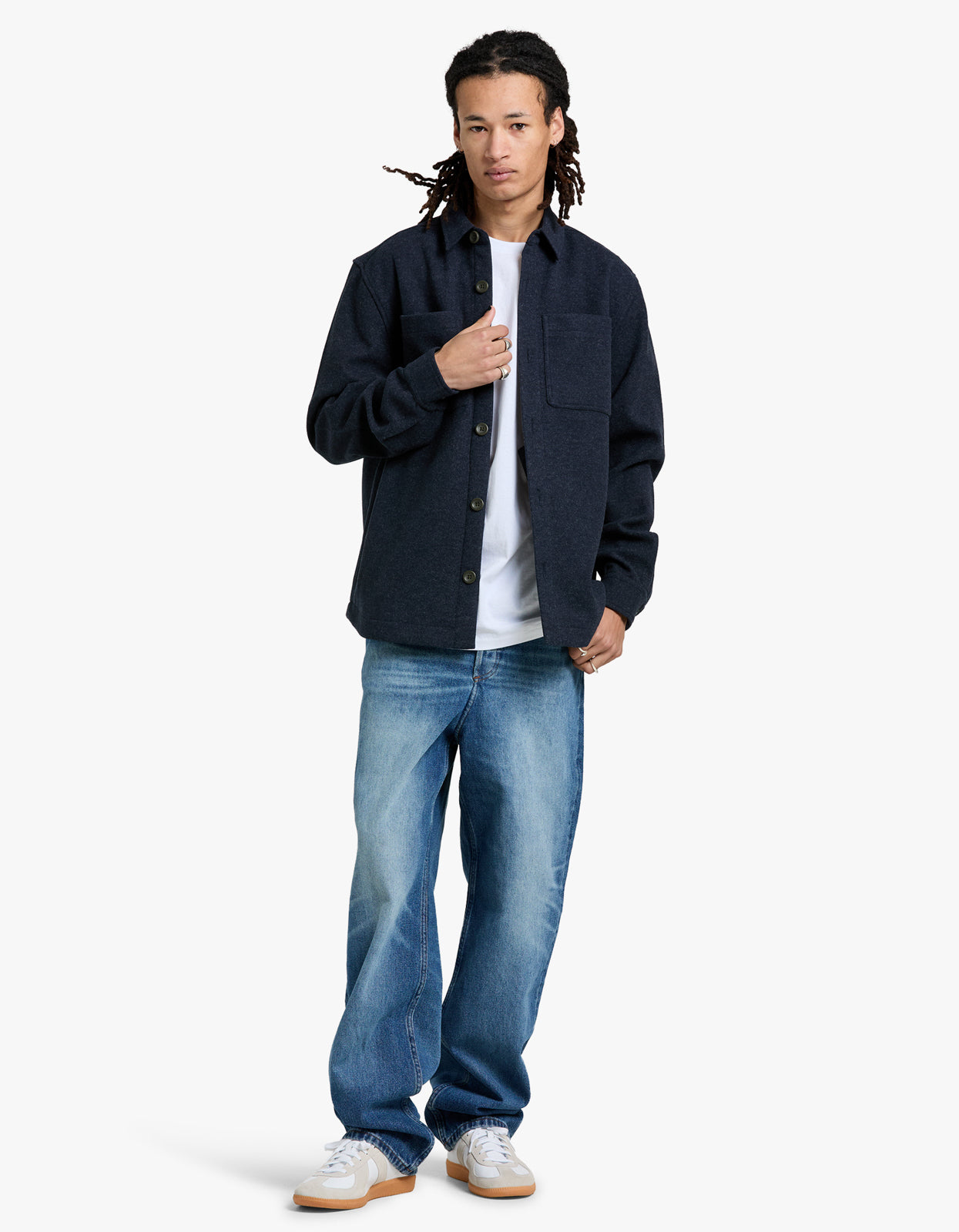 Lloyd Overshirt - Navy Marle