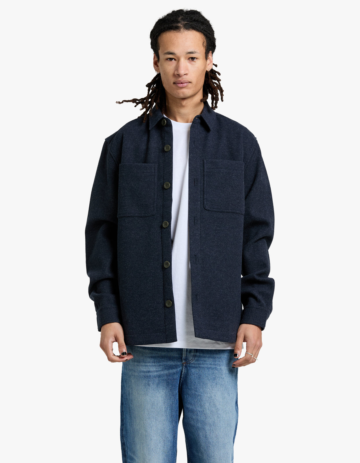 Lloyd Overshirt - Navy Marle