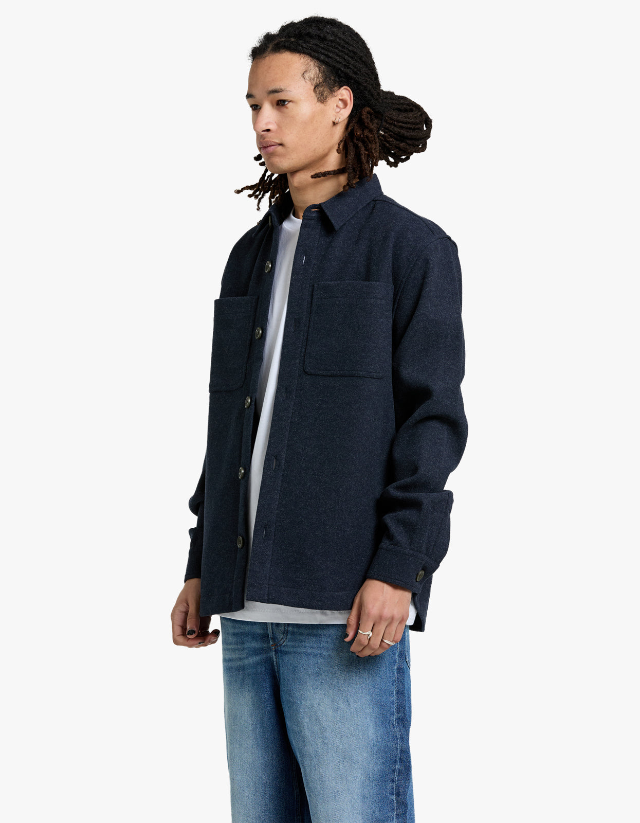 Lloyd Overshirt - Navy Marle