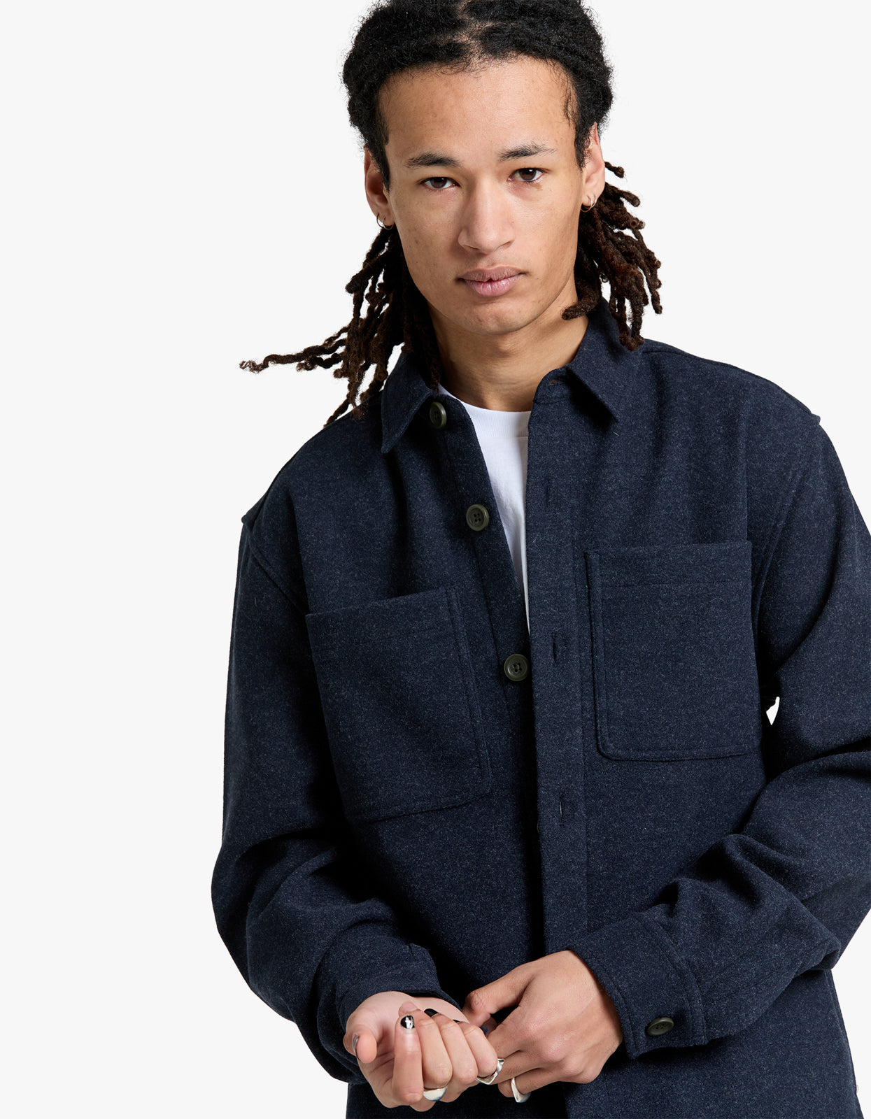 Lloyd Overshirt - Navy Marle