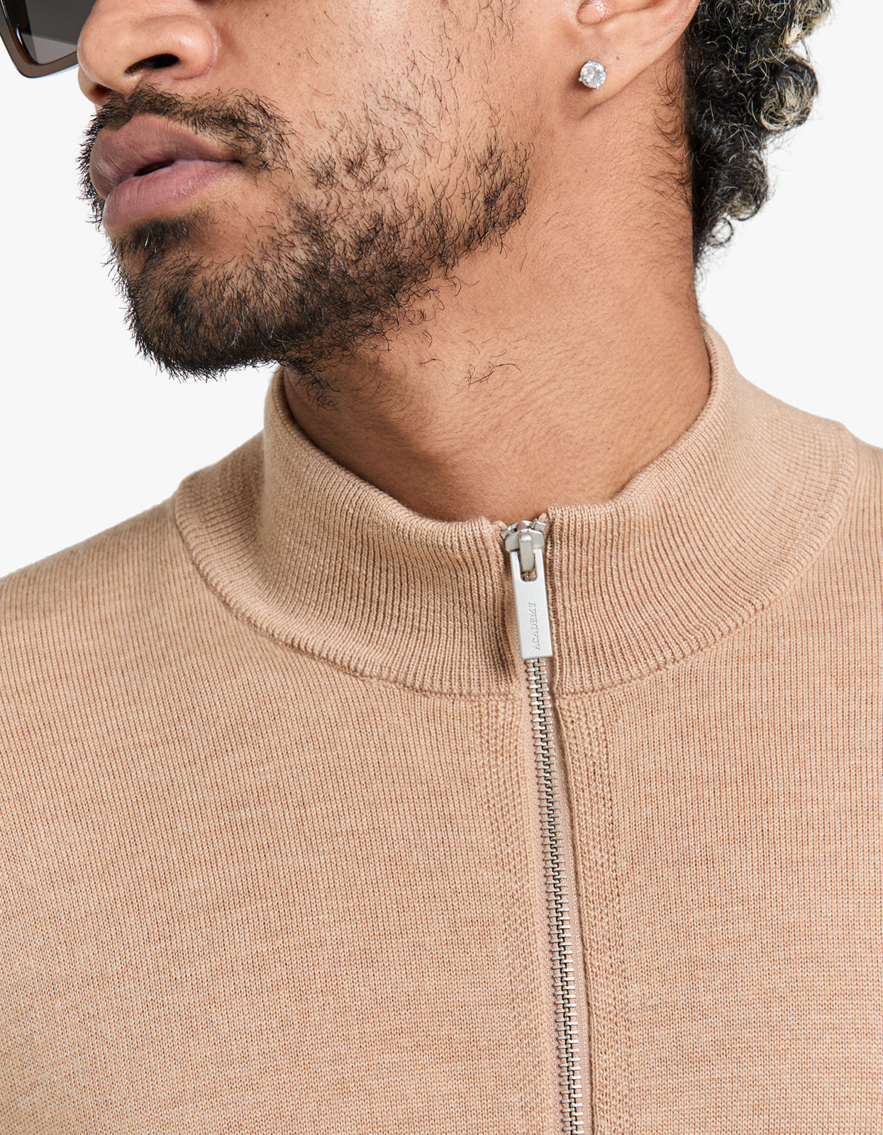 Academy Merino 1/4 Zip Sweat - Jersey Caramel