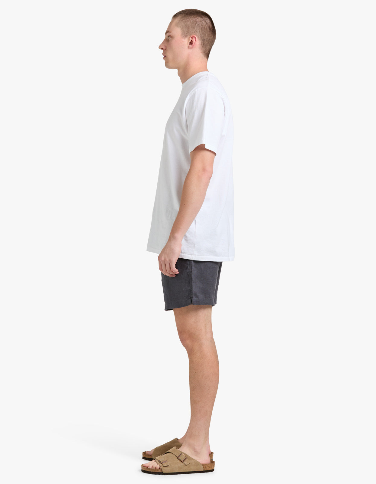Riviera Linen Short - Charcoal