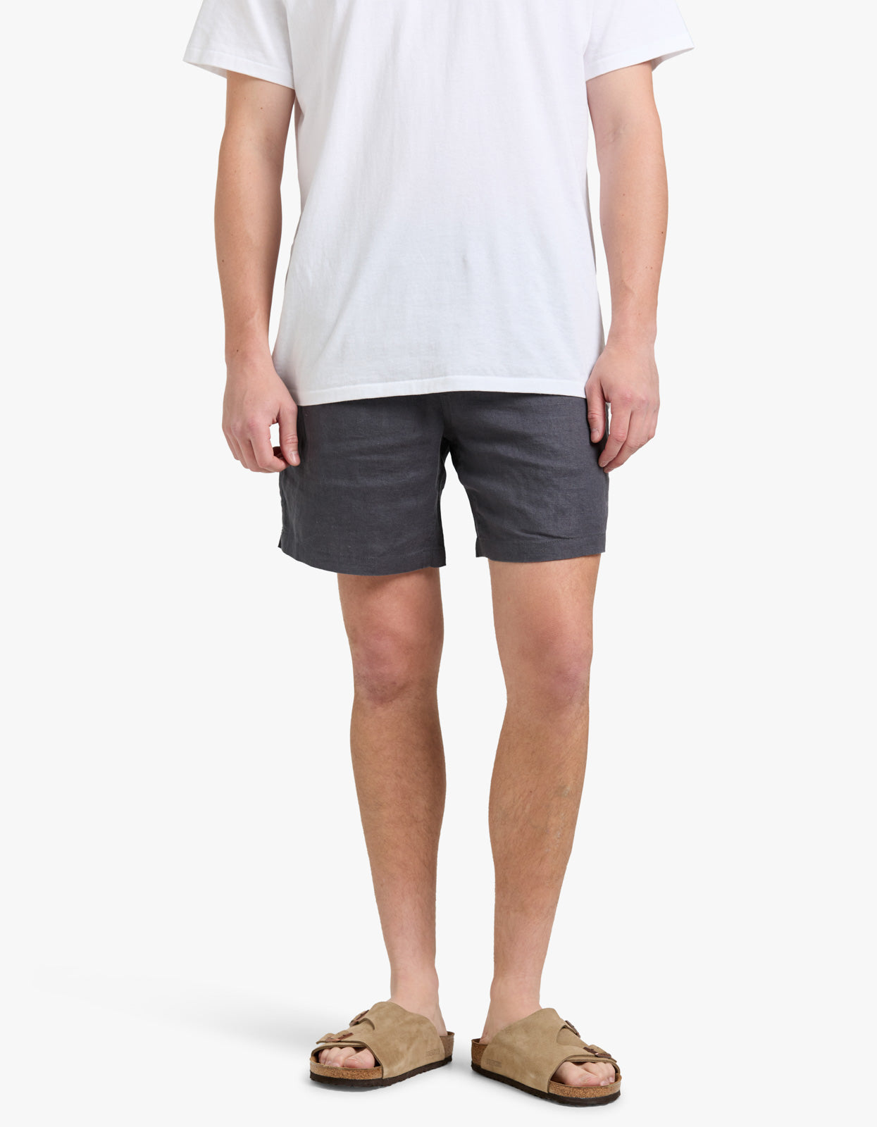 Riviera Linen Short - Charcoal