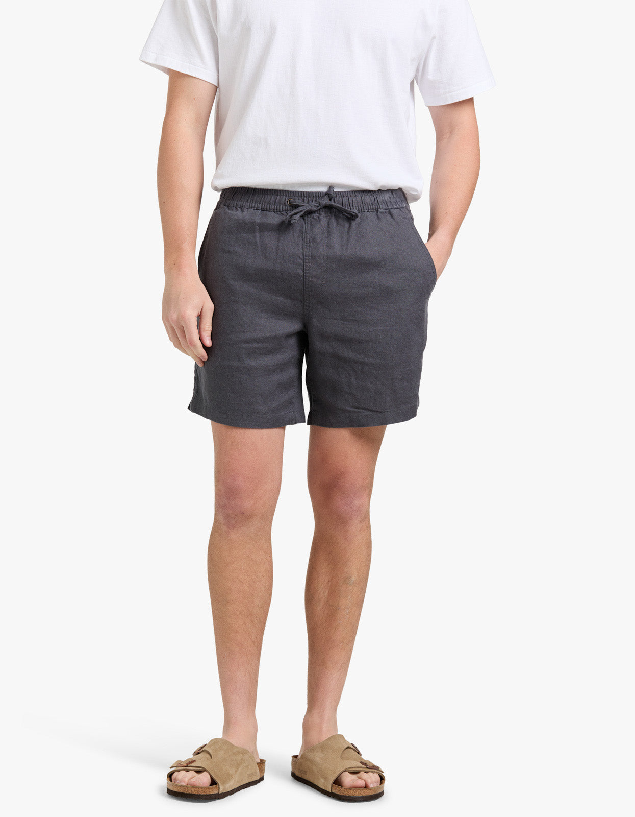 Riviera Linen Short - Charcoal