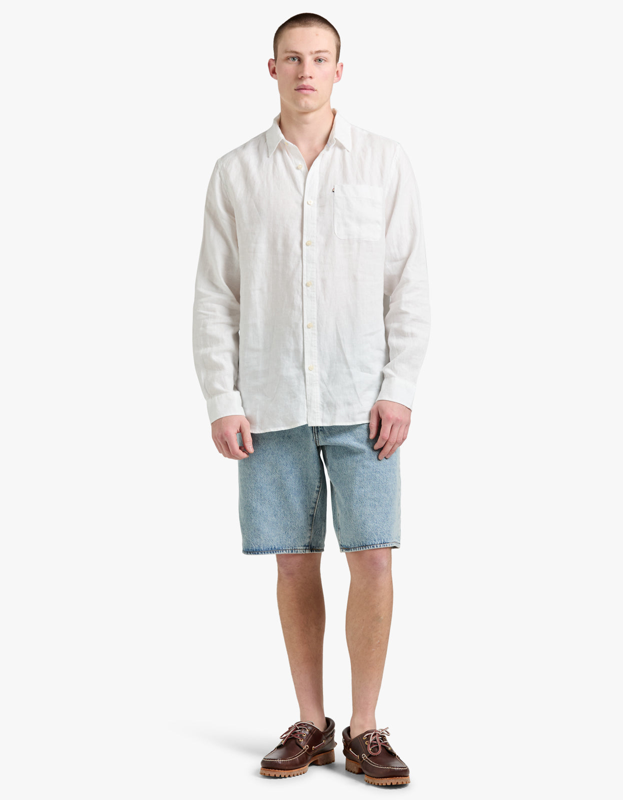 Hampton Linen Shirt - White
