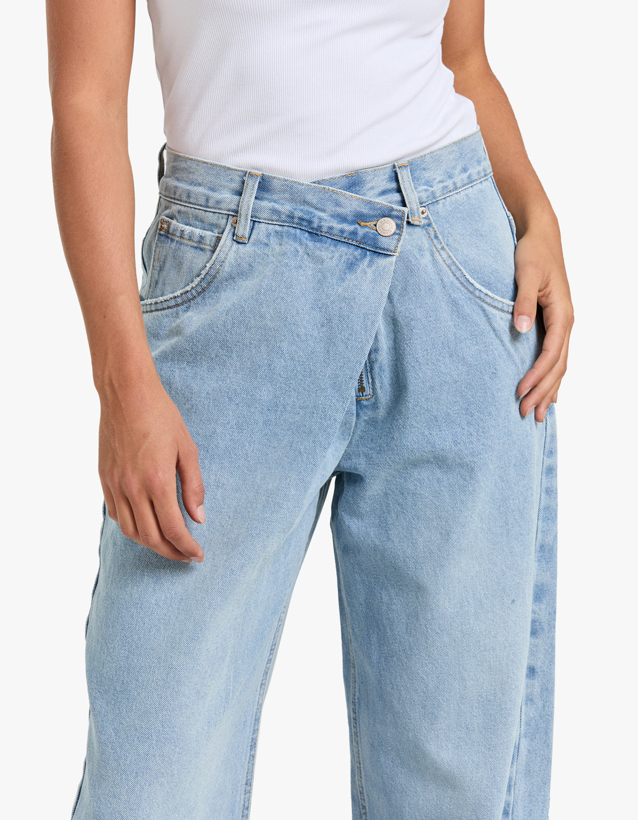 Palace Folded Waist Jean - Sunday Blue