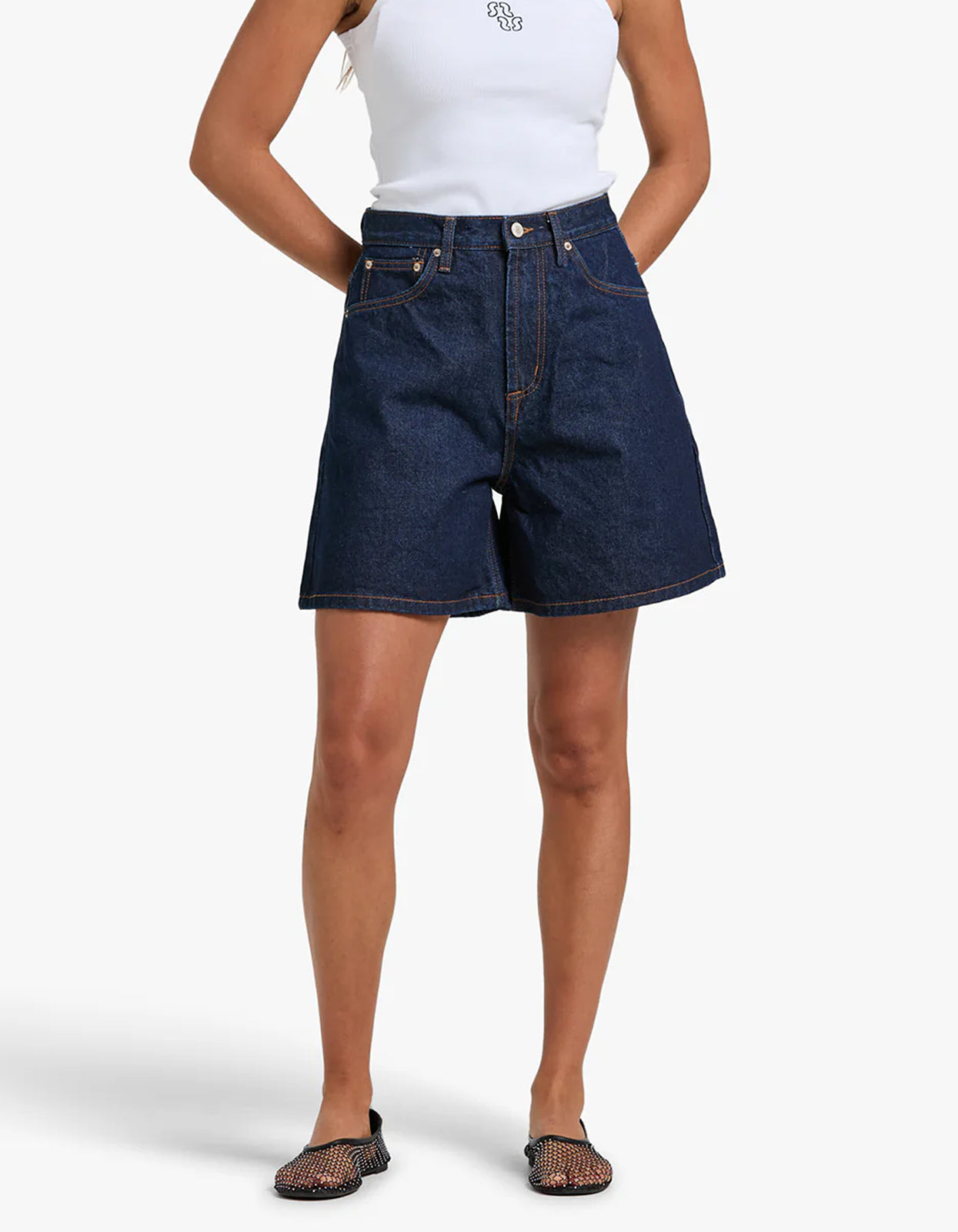 Saratoga High Rise Short - Dress Blue