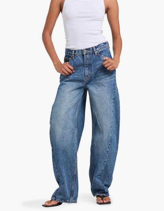 Brooklyn Barrel Leg - True Blue