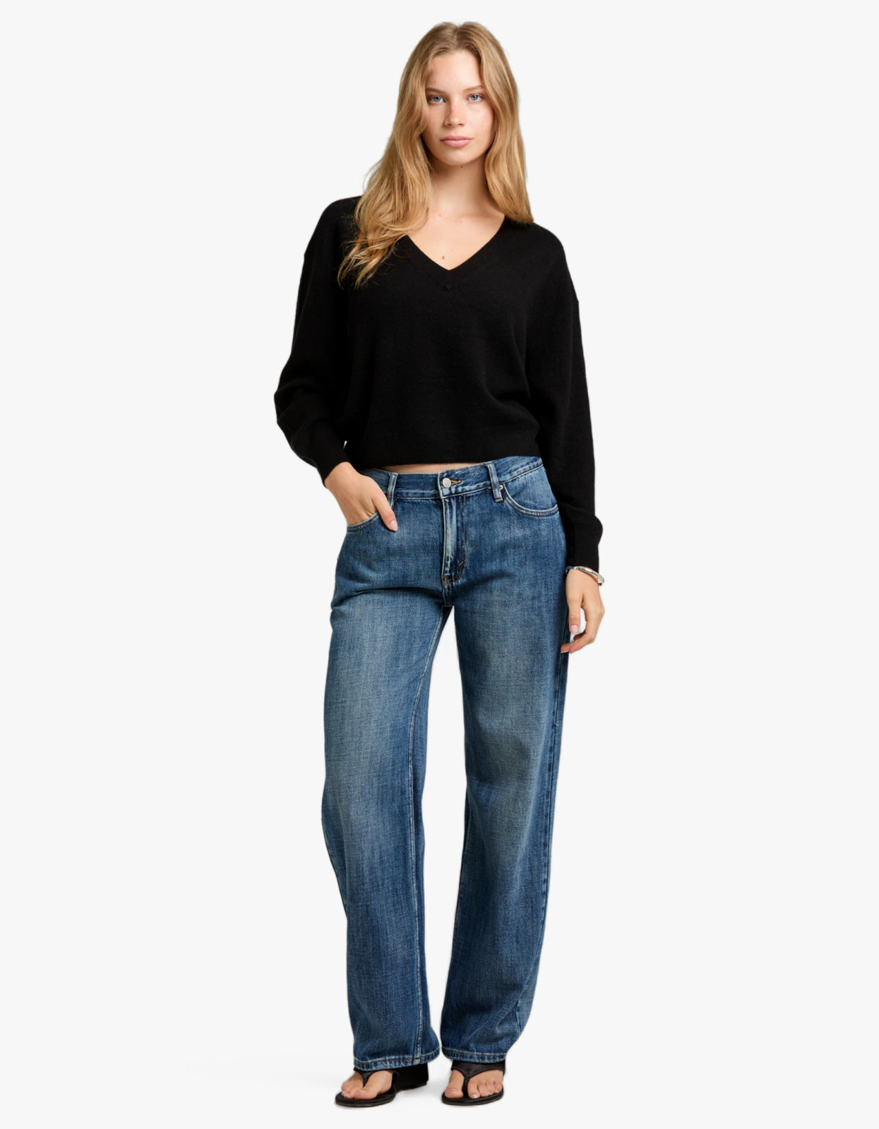 Avery Mid Rise Relaxed Jean - Tuscan Blue