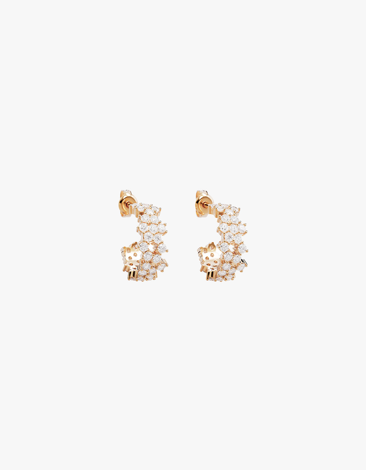 Crystal Dust Hoops - 18K Gold Vermeil