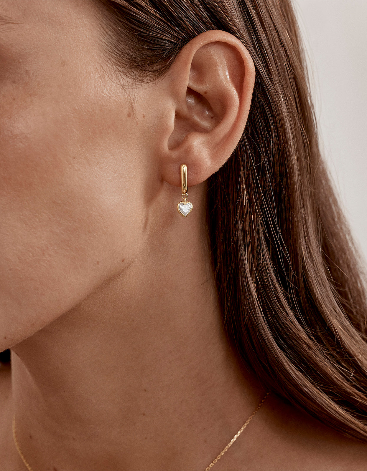 Love You More Hoop - 18K Gold Vermeil