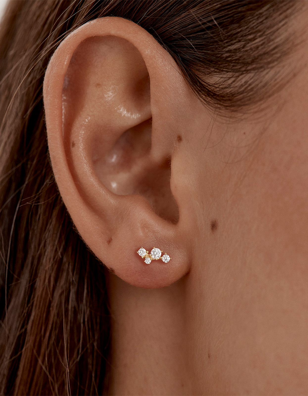 Moon Dust Stud Earrings - 18K Gold Vermeil