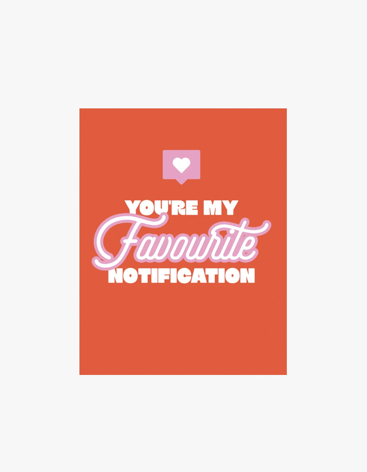 Favourite Notification Card - Red