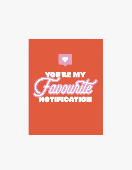 Favourite Notification Card - Red