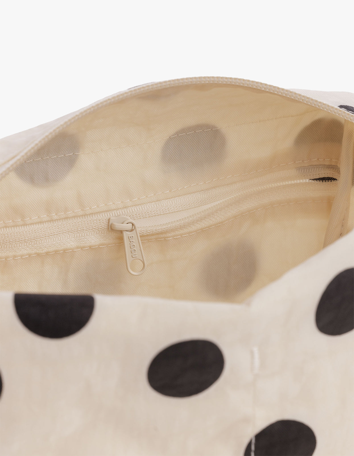 Dopp Kit - Cream And Black Polka Dot