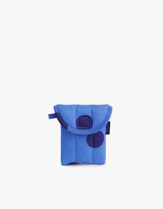 Puffy Earbuds Case - Blue Polka Dot