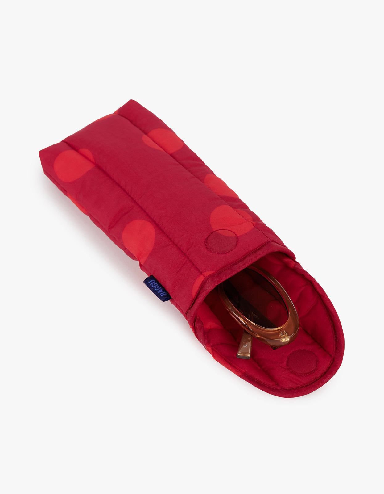 Puffy Glasses Sleeve - Red Polka Dot