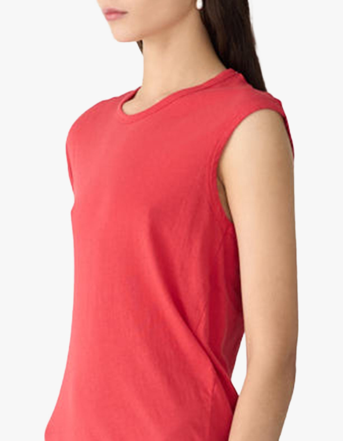Asymmetric Tank Dress - Bright Red