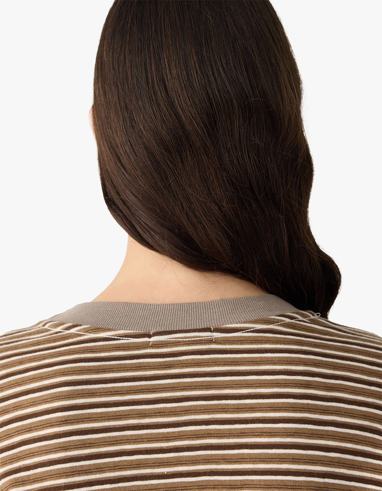 Slouch L/S Sweat - Brown Stripe/Taupe