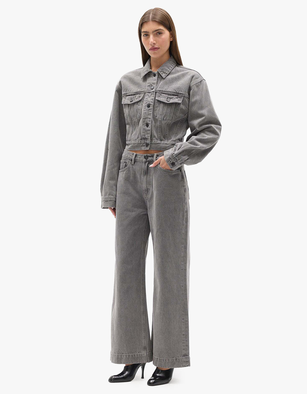 Laine Denim Jacket - Portland Grey