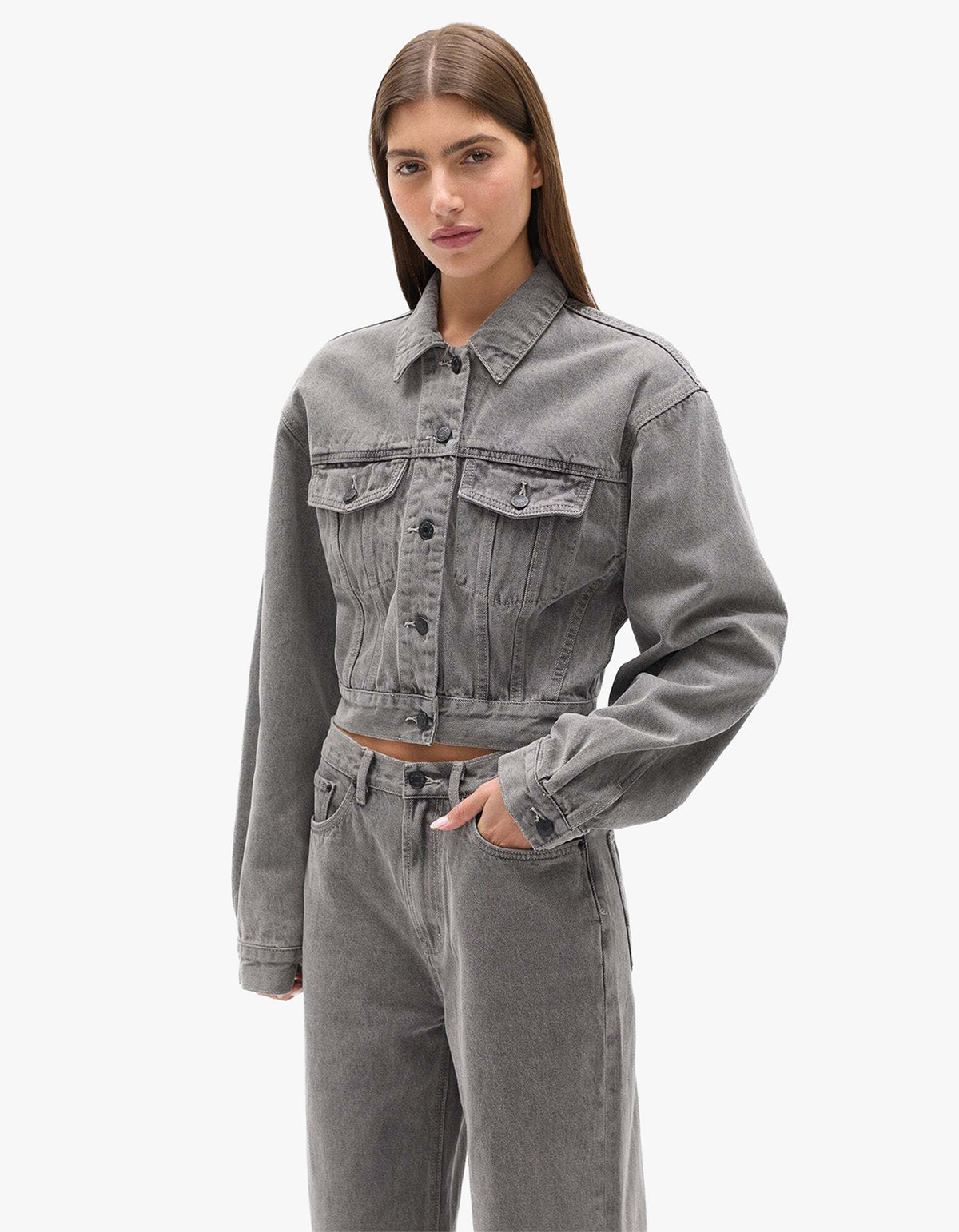 Laine Denim Jacket - Portland Grey