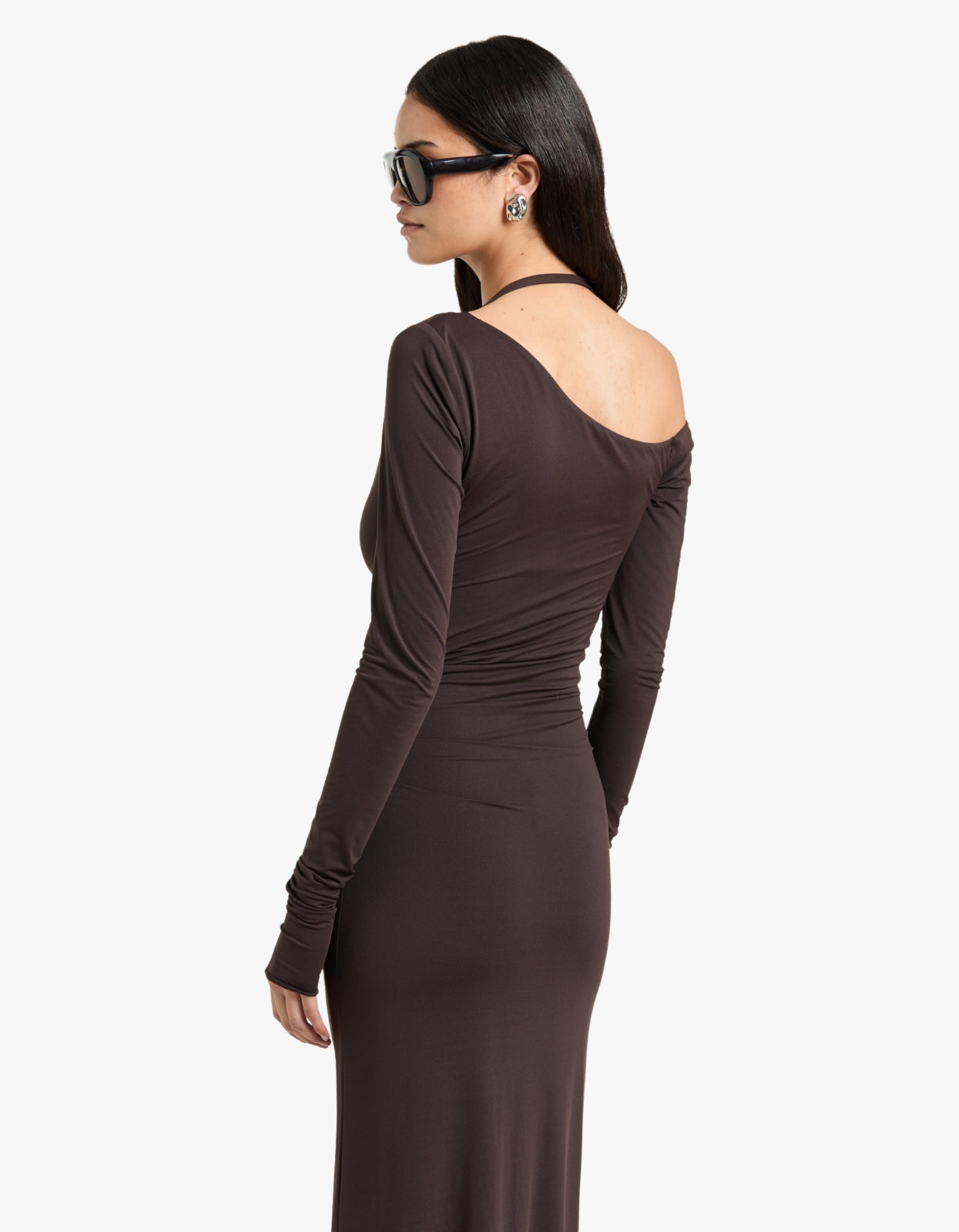 Court L/S Maxi Dress - Dark Chocolate