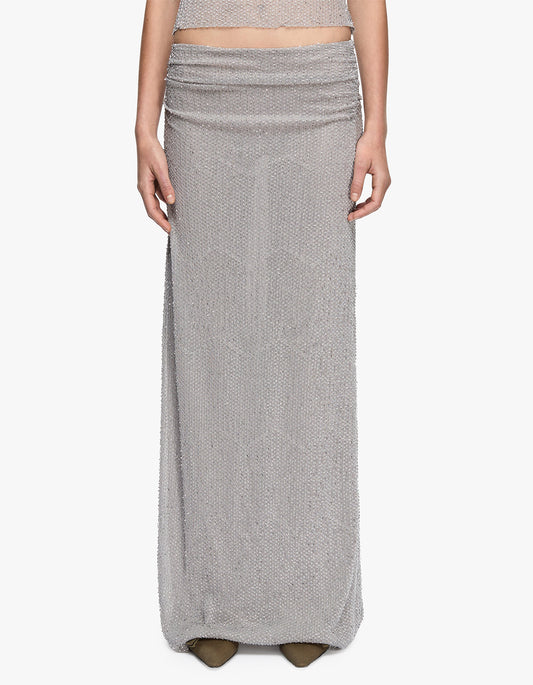 Emiko Maxi Skirt - Silver