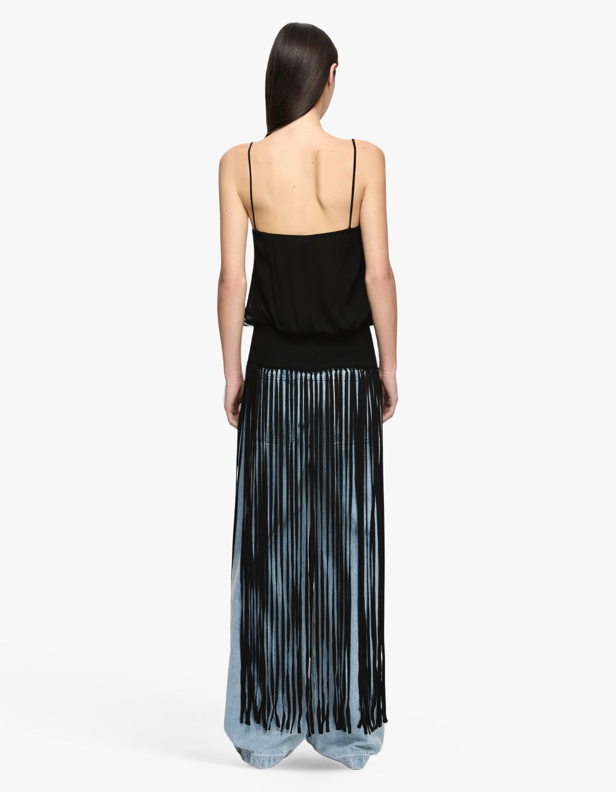 Melissa Fringe Top - Black