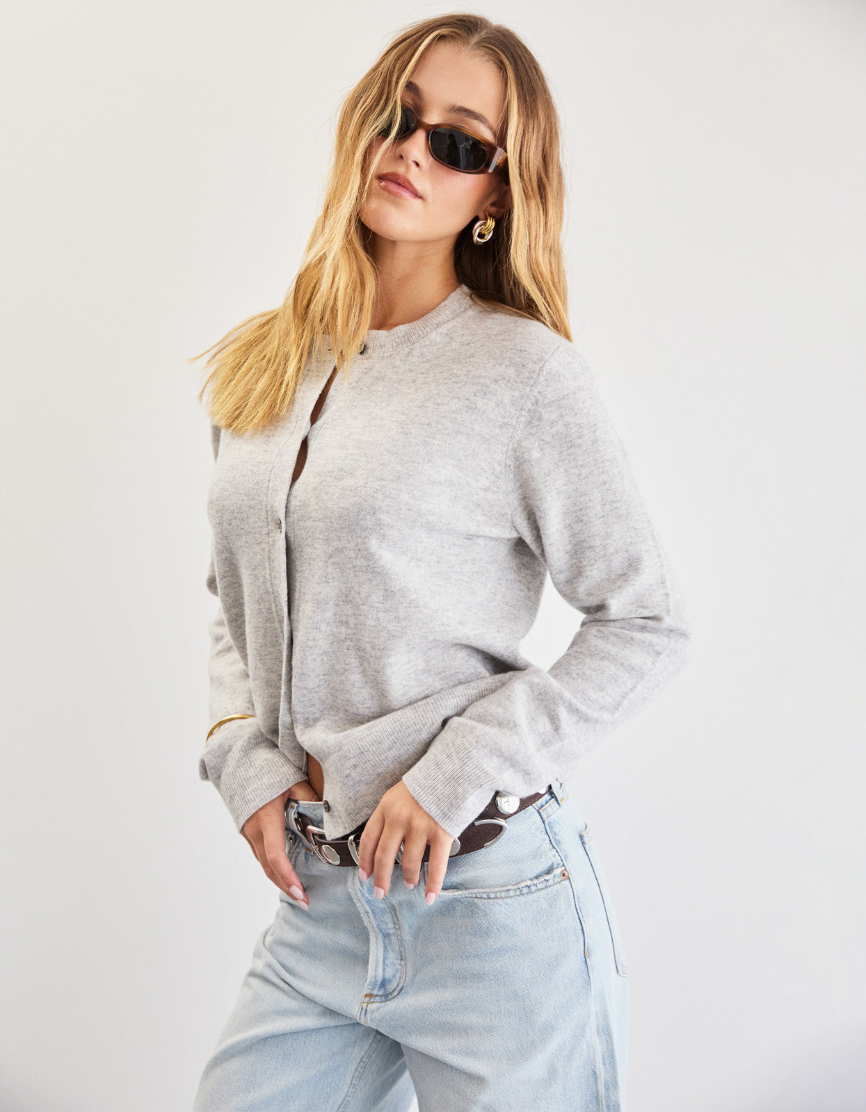 Blair Wool Cardi - Grey