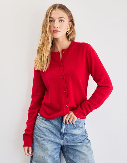 Blair Wool Cardigan - Red