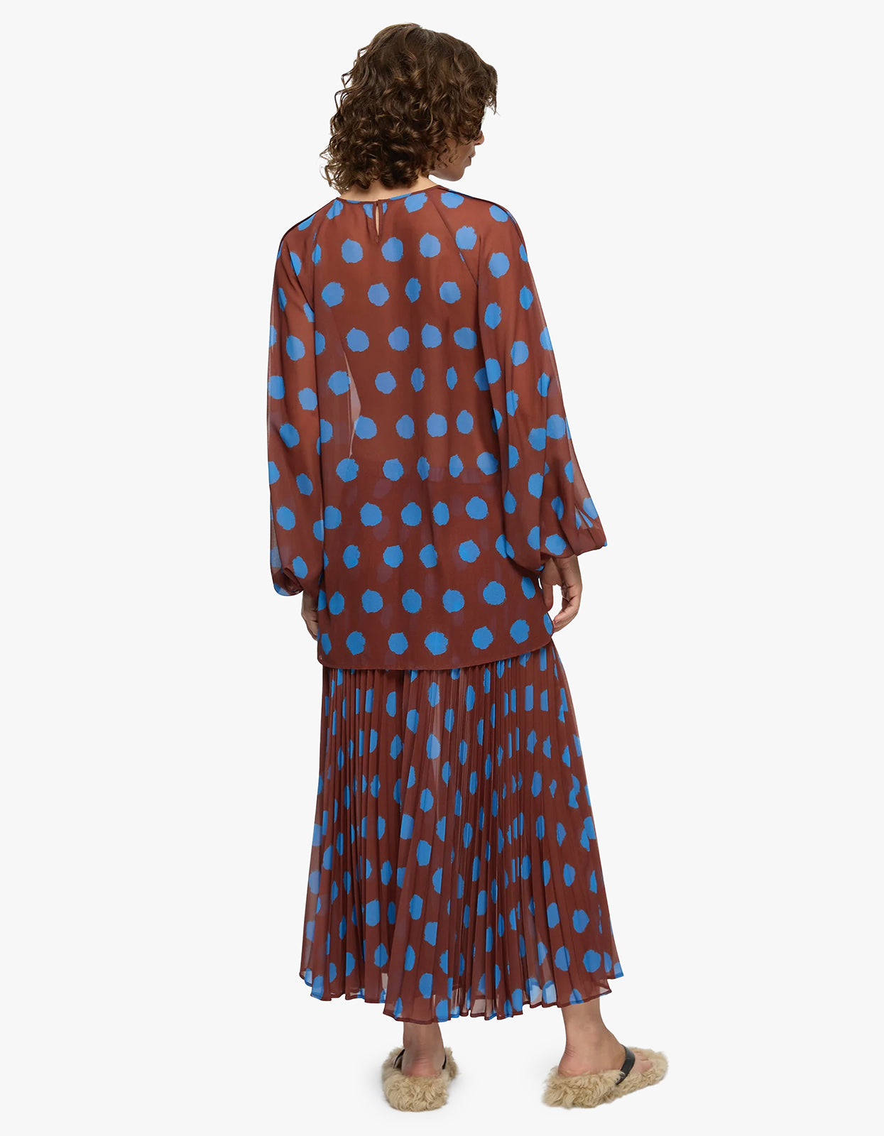 Domenica Skirt - Blue/Brown