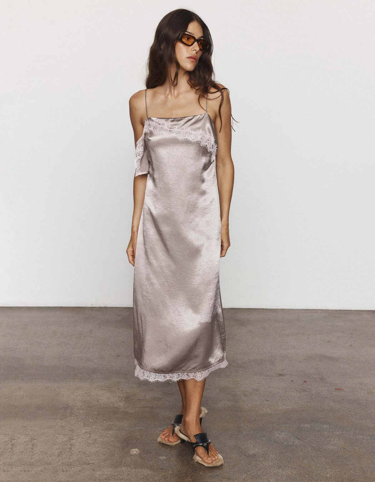 Lily Dress - Grey/Pink
