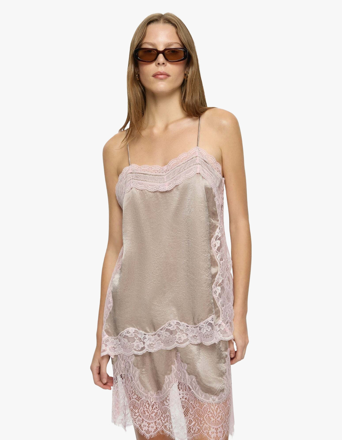 Lily Top - Grey/Pink